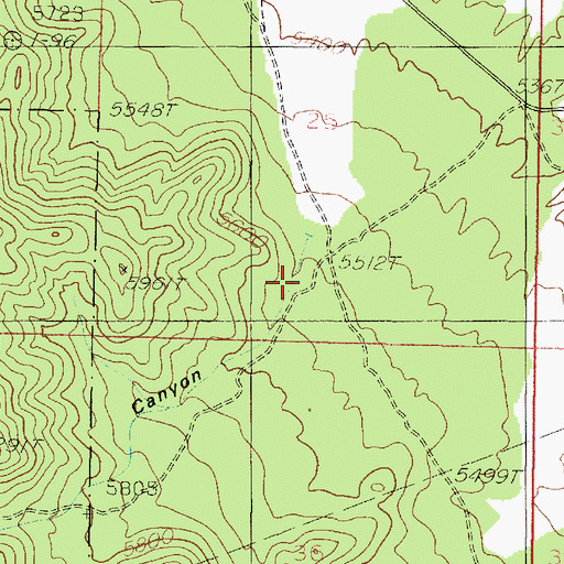 Topographic Map of Flat Canyon, UT