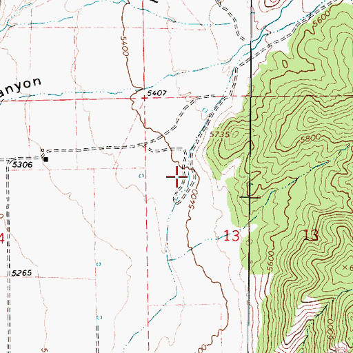 Topographic Map of Flat Canyon, UT