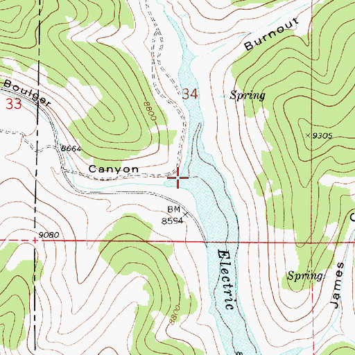 Topographic Map of Flat Canyon, UT