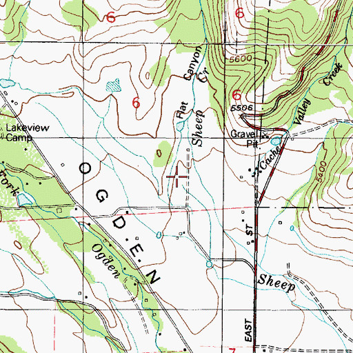 Topographic Map of Flat Canyon, UT