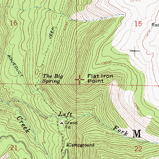 Topographic Map of Flat Iron Point, UT