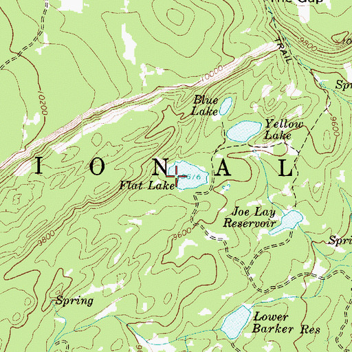 Topographic Map of Flat Lake, UT