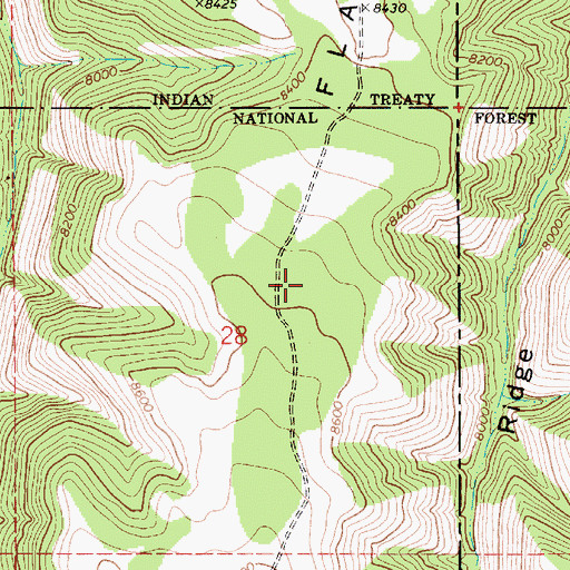 Topographic Map of Flat Ridge, UT