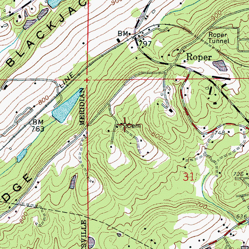 Topographic Map of Corinth Church, AL