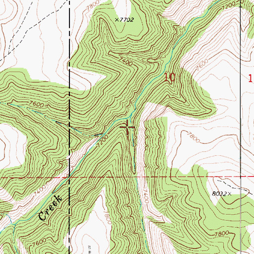 Topographic Map of Flat Ridge Canyon, UT