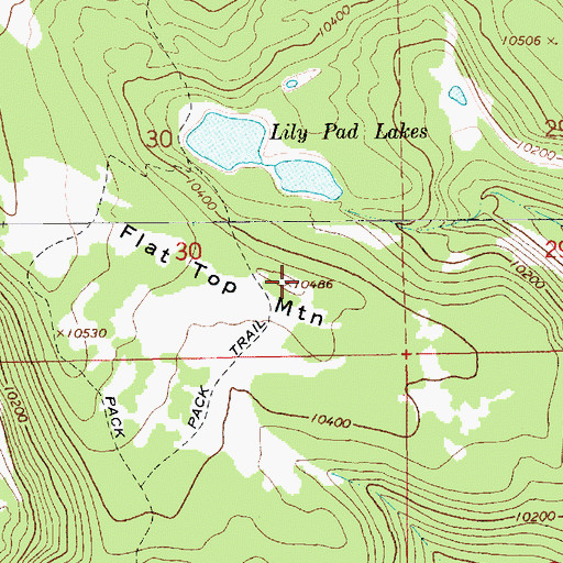 Topographic Map of Flat Top Mountain, UT