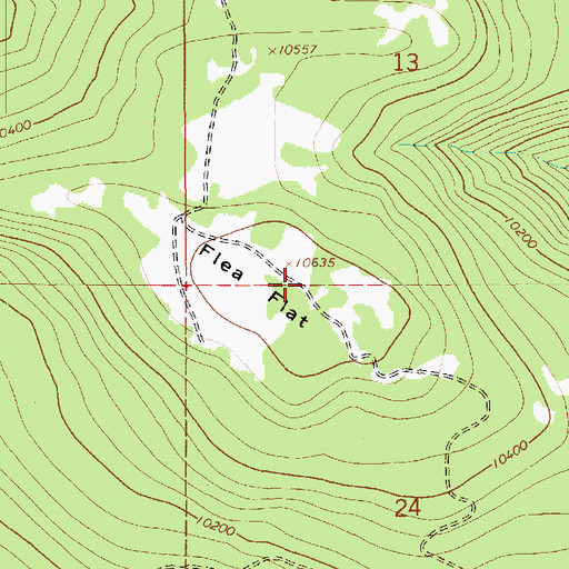 Topographic Map of Flea Flat, UT