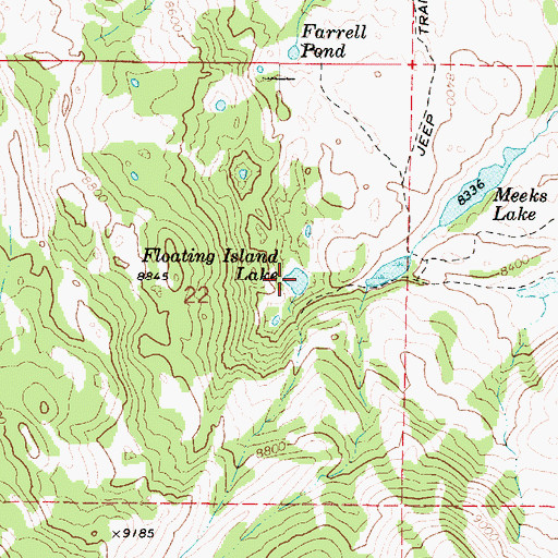 Topographic Map of Floating Island Lake, UT