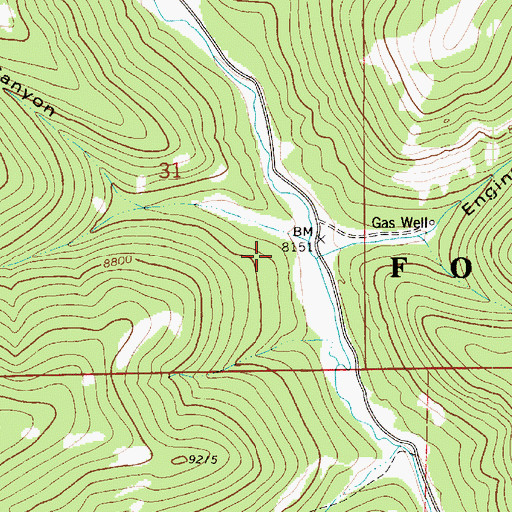Topographic Map of Flood Canyon, UT