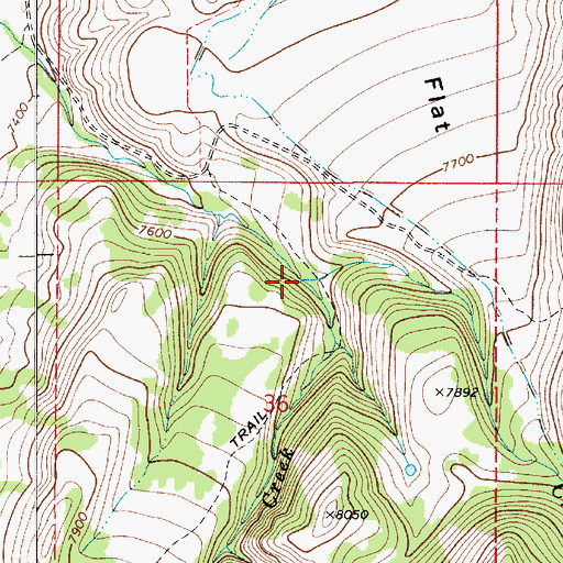 Topographic Map of Florence Creek, UT
