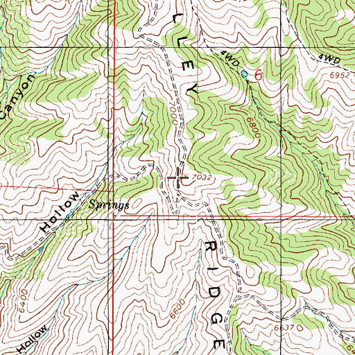 Topographic Map of Folley Ridge, UT