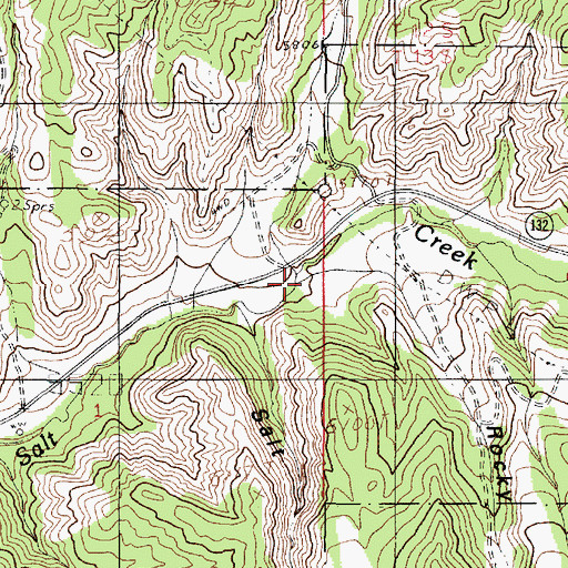 Topographic Map of Footes Canyon, UT