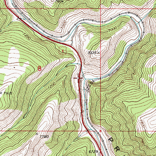 Topographic Map of Ford Creek, UT