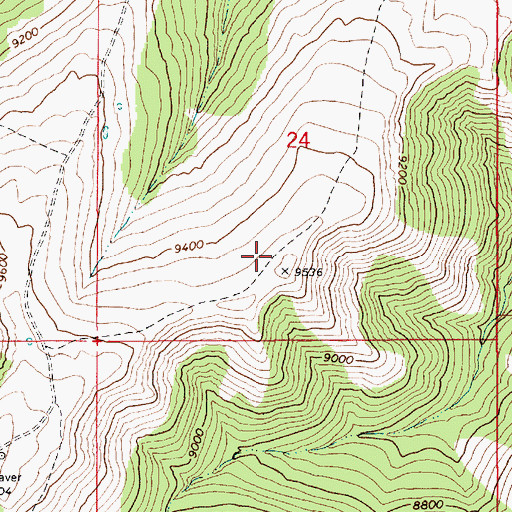 Topographic Map of Ford Ridge, UT