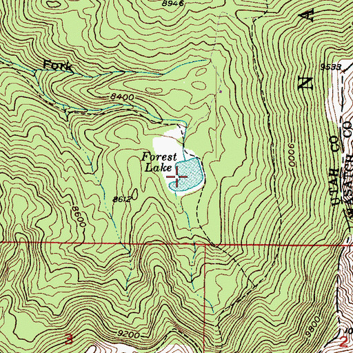 Topographic Map of Forest Lake, UT