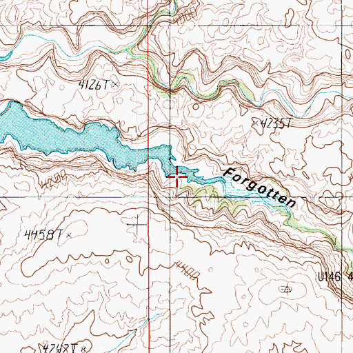 Topographic Map of Forgotten Canyon, UT