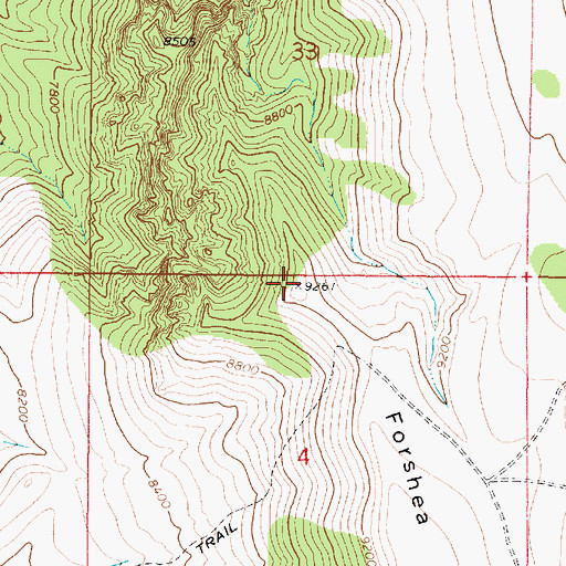 Topographic Map of Forshea Point, UT