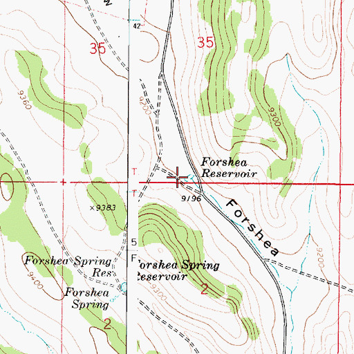 Topographic Map of Forshea Reservoir, UT