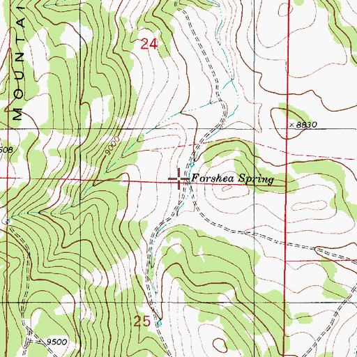 Topographic Map of Forshea Spring, UT