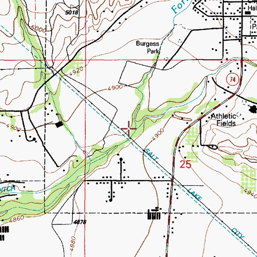 Topographic Map of Fort Creek, UT