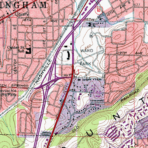 Topographic Map of Creep Spring, AL