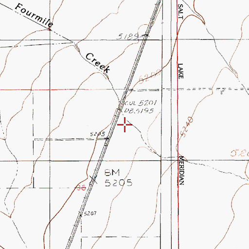 Topographic Map of Fourmile Creek, UT