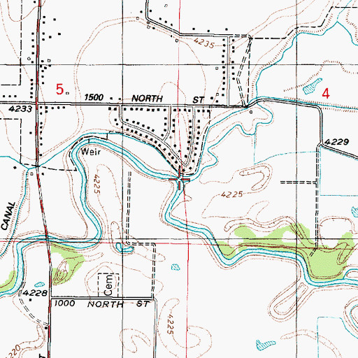 Topographic Map of Fourmile Creek, UT