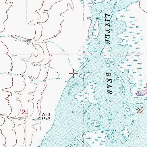 Topographic Map of Fourmile Creek, UT