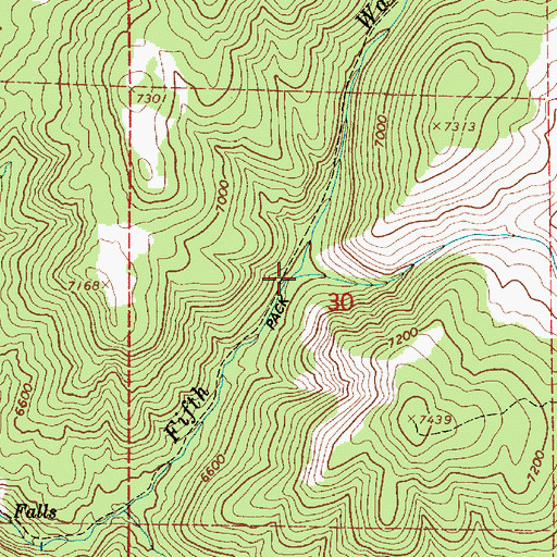 Topographic Map of Fourth Water Creek, UT