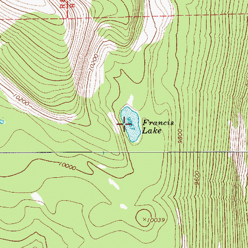 Topographic Map of Francis Lake, UT