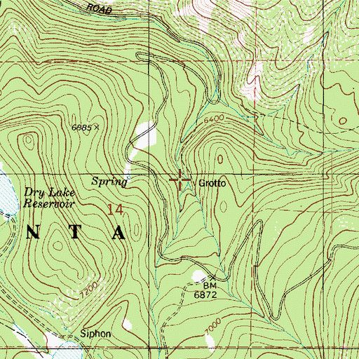 Topographic Map of Frank Young Canyon, UT
