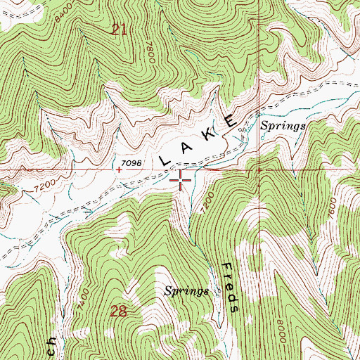Topographic Map of Freds Draw, UT