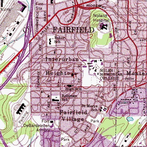 Topographic Map of Crumbley Bethel Baptist Church, AL