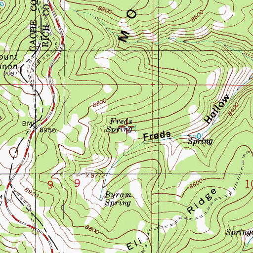 Topographic Map of Freds Spring, UT