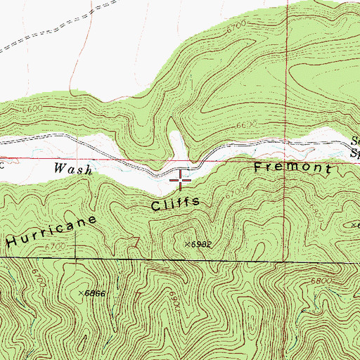 Topographic Map of Fremont Canyon, UT