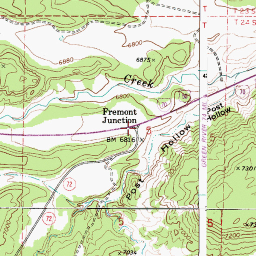 Topographic Map of Fremont Junction, UT