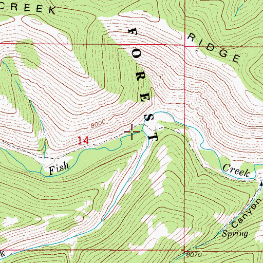 Topographic Map of French Creek, UT