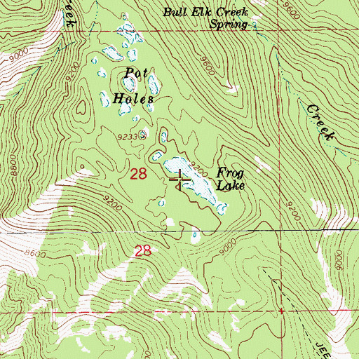 Topographic Map of Frog Lake, UT