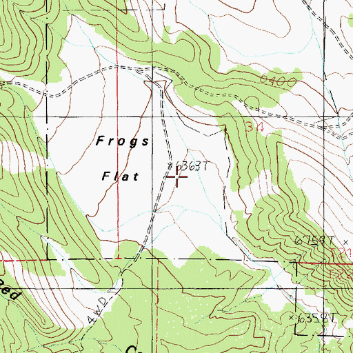 Topographic Map of Frogs Flat, UT