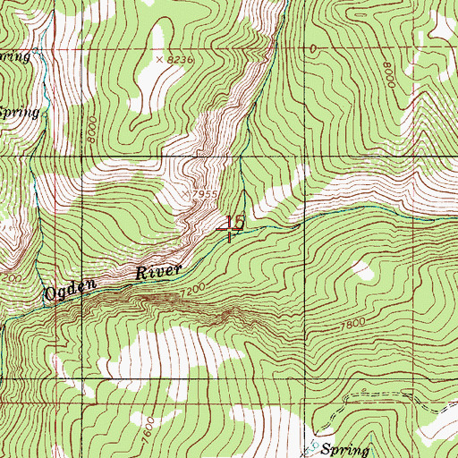 Topographic Map of Frost Canyon, UT