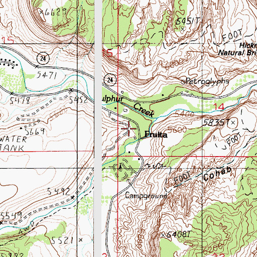 Topographic Map of Fruita, UT