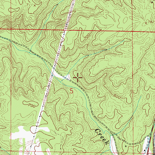 Topographic Map of Cunningham (historical), AL
