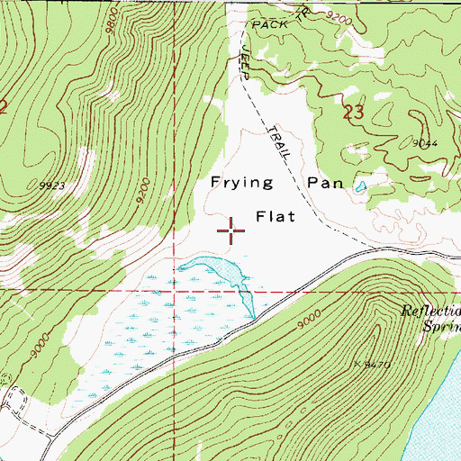 Topographic Map of Frying Pan Flat, UT