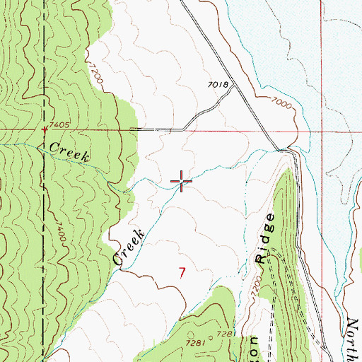 Topographic Map of Fuller Creek, UT