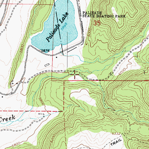 Topographic Map of Funk Canyon, UT