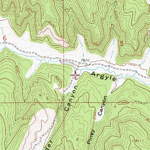 Topographic Map of Garder Canyon, UT