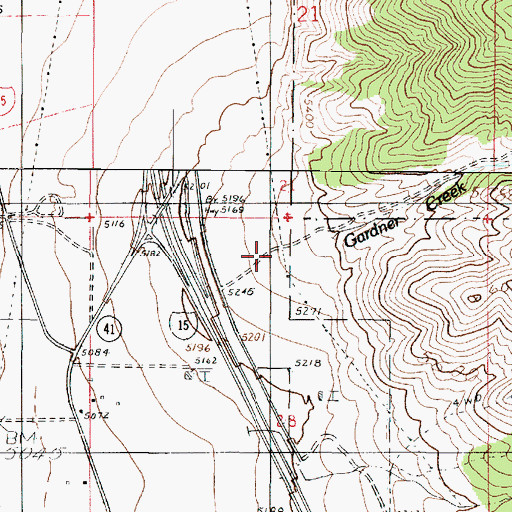 Topographic Map of Gardner Creek, UT