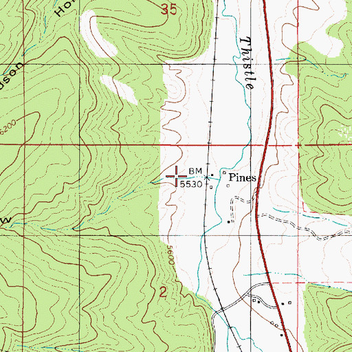 Topographic Map of Gardner Hollow, UT