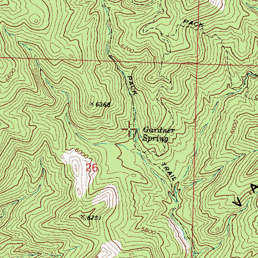 Topographic Map of Gardner Spring, UT