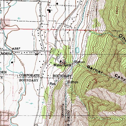 Topographic Map of Garner Canyon, UT